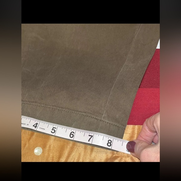 Hiltl Olive green PANTS Mens 32 SHORT LEGS German Design ZE600 chino Cotton Pant - Picture 10 of 16